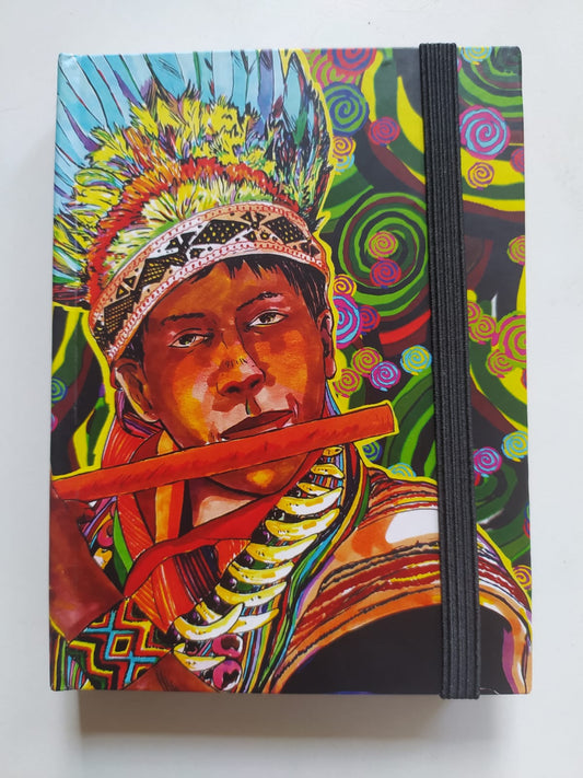 Libreta indigena con flauta - Miniart